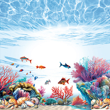 Sheet of double-sided paper for scrapbooking Sea of dreams #1126-2 30,5х30,5