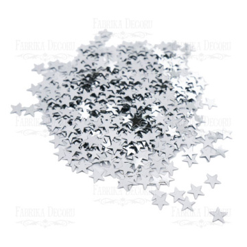 Sequins Stars, silver, #105 - 2 Sequins Stars, silver, #105 - 2