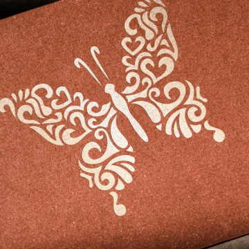 Stencil for crafts 11x15cm "Butterfly Curls 2" #097 - 2