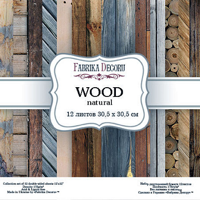 набор скрапбумаги wood natural 30.5 х 30.5 см 12 листов