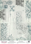 Деко веллум (лист кальки с рисунком) Vintage Text and Swirls, А3 (29,7см х 42см)