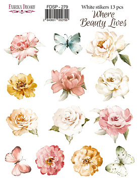 Set of stickers 13pcs Where beauty lives #279