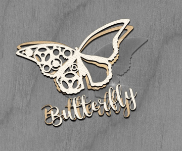 Mega shaker dimension set, 15cm x 15cm, Figured frame Butterfly - 2