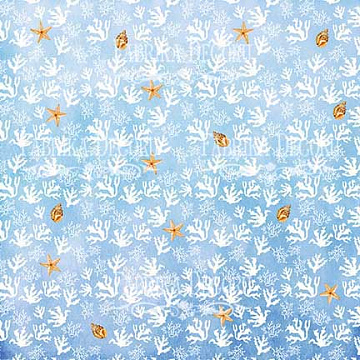 Sheet of double-sided paper for scrapbooking Sea Breeze #5-02 12"x12"