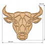  Art board Bull head 26х30 cm - 0