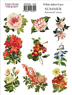 набор наклеек (стикеров) 9 шт summer botanical story #350