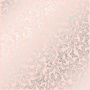 Sheet of single-sided paper embossed with silver foil, pattern Silver Butterflies Peach 12"x12" 