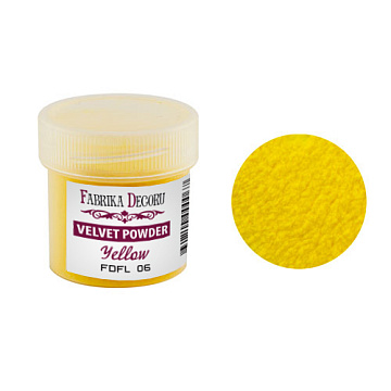 Velvet powder, color yellow, 20 ml
