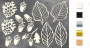 Chipboard embellishments set,  "Botany autumn 1" #154