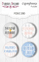 Set mit 4 Flair-Buttons zum Scrapbooking von "Huge Winter" RU #280