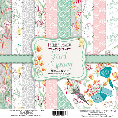 набор скрапбумаги scent of spring 30,5x30,5 см, 10 листов