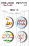 Set mit 4 Flair-Buttons zum Scrapbooking "Schulleben" #175