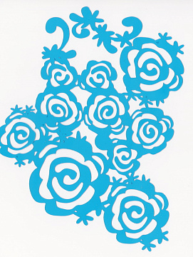 Stencil for crafts 14x14cm "Mini Roses" #018