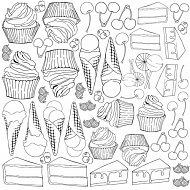 лист 30,5см x 30,5см для раскрашивания маркерами, candy shop