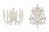 Набор чипбордов Люстра со свечами 10х15 см #589 color_Milk