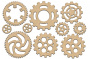 set of mdf ornaments for decoration #208