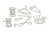  Набор чипбордов Швейные принадлежности 10х15 см #582 color_Milk