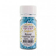Sequins Round rosettes mini, light blue, #502