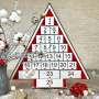 Advent calendar Christmas tree for 25 days with cut out numbers, DIY - 2