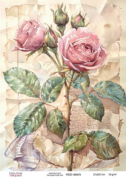 Karta do decoupage #0676, 21x29,7 cm