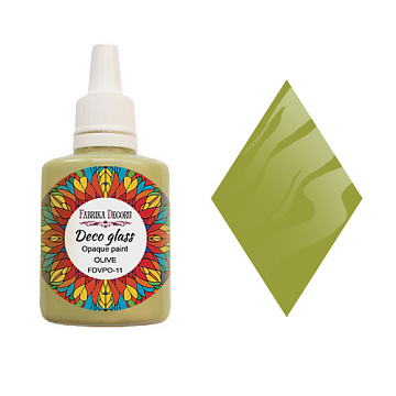 Farba nieprzezroczysta Деко Гласс, kolor Oliwka, 30 ml