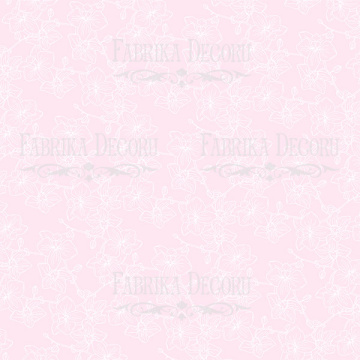 Sheet of double-sided paper for scrapbooking Tender Orchid #6-03 12"x12" - 2
