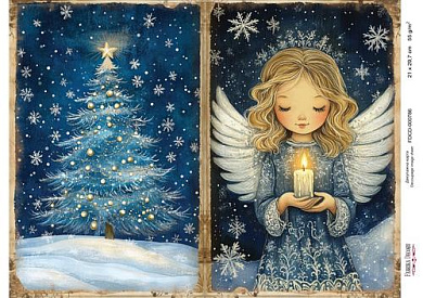 декупажная карта «рождественская сказка» #000786, 21см x 29,7см фабрика декору