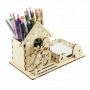 DIY organizer na biurko "Ptaszarnia" na ołówki i papier