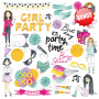 Double-sided scrapbooking paper set Party girl 8"x8" 10 sheets - 11