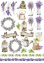 Overlay z nadrukiem do scrapbookingu, „Lavender Provence-1”