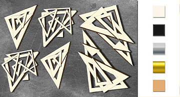Spanplatten-Set "Dreiecke" #080