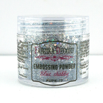 Embossing powder with glitter Blue shabby 20 ml