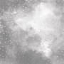 Лист односторонней бумаги с серебряным тиснением, дизайн Silver Drops, Grey watercolor, 30,5см х 30,5см