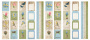 Double-sided scrapbooking paper set Botany spring 12"x12", 10 sheets - 10