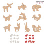 Set of Christmas tree decorations "Fairy-tale animals ethno", 10pcs