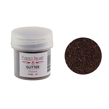 Glitter, Farbe Braun, 20 ml