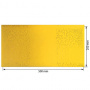 Piece of PU leather with gold stamping, pattern Golden Mini Drops Yellow, 50cm x 25cm - 0