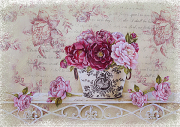 Decoupage-Karte #0155, 21cm x 29,7cm