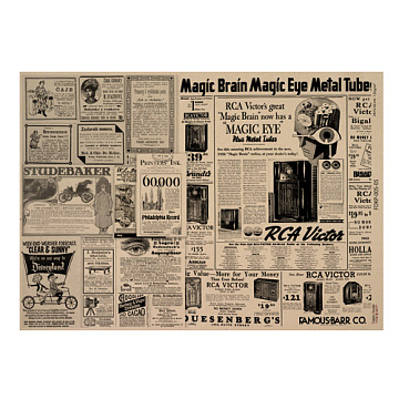 Kraftpapierbogen Newspaper advertisement #05, 42x29,7 cm