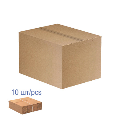 Коробка картонная для упаковки (10шт), 3 слойная, коричневая,  450 х 355 х 325 мм