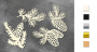 Chipboard embellishments set, Winter botanical diary #760