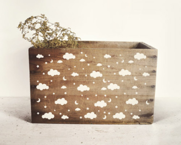 Stencil for decoration XL size (30*30cm), Clouds pattern, #215 - 2