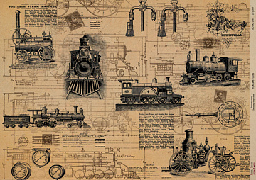 Kraftowy papier do decoupage, 42x29,7 cm, „Scienze antiche”, #0035