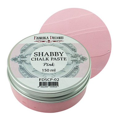 меловая паста shabby chalk paste розовая 150 мл фабрика декору