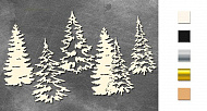 Chipboards set Christmas trees #770
