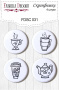 Set mit 4 Flair-Buttons für Scrapbooking #031