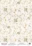 Деко веллум (лист кальки с рисунком) Цветочные узоры, А3 (29,7см х 42см)
