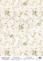 Deco vellum colored sheet Floral patterns, A3 (11,7" х 16,5")