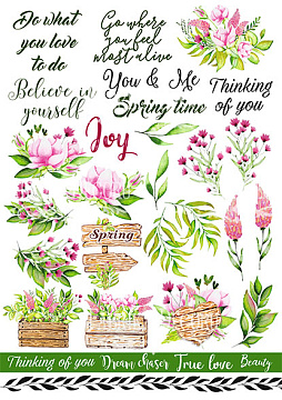 Overlay z nadrukiem do scrapbookingu, „Spring Blossom”