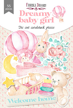 Stanzteile Set Dreamy Baby Girl, 55-tlg